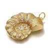 Rack Plating Brass Micro Pave Cubic Zirconia Pendants KK-I720-58G-2