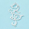 Antique Style Auspicious Clouds Alloy Connector Charms FIND-G016-03S-2