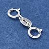 S925 Sterling Silver Double Spring Ring Clasps STER-R003-08S-2