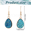 ANATTASOUL 12 Pairs 12 Color Bling Resin Teardrop Dangle Earrings EJEW-AN0001-66-2