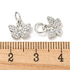 Rack Plating Brass Micro Pave Clear Cubic Zirconia Pendants KK-B093-13C-P-3