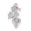 Brass Micro Pave Cubic Zirconia Links ZIRC-P061-12P-1