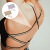 2Pcs 2 Colors Flat Sparkle Polyester Elastic Band OCOR-MA0001-18-5