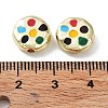 Rack Plating Alloy Enamel Beads PALLOY-Q458-27G-3