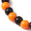 Halloween 6mm Round Plastic Beaded Stretch Bracelets for Women Men BJEW-JB10573-3