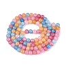 Baking Paint Crackle Glass Beads Strands GLAA-Q106-03A-12-2