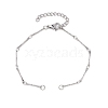 Stainless Steel Bar Link Chain Bracelet Makings AJEW-JB01290-02-1