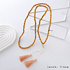 Chic European American Faceted Rondelle Glass Beaded Sweater Long Tassel Necklaces YE6948-1-1