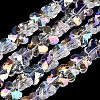 Electroplate Glass Beads Strands EGLA-Q135-04A-A09-1