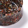 Resin with Natural Mixed Stone Chip Stones Ashtray DJEW-F015-01B-3