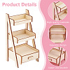 Mini Wood Storage Rack Furniture Model AJEW-WH0419-70-4