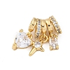 Brass Micro Pave Cubic Zirconia Pendants KK-P289-03G-1