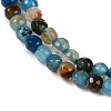 Faceted Natural Agate Round Beads Strands G-E318C-4mm-10-3