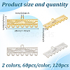 120Pcs 2 Colors Alloy Chandelier Component Links FIND-GO0003-42-2