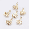 Brass Charms KK-F740-37G-1