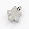 201 Stainless Steel Rhinestone Star Charm Pendants RB-M030-01E-2