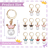 Resin Imitation Pearl Crown Pendant Locking Stitch Markers HJEW-AB00093-2