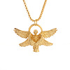 Alloy Angel Wing Pendant Necklaces for Unisex WGCF23F-02-1