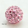 Polymer Clay Rhinestone Beads RB-C1438-12mm-A27-2