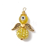 Glass Seed Beads Alloy Pendants PALLOY-MZ00282-04-1