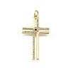 Brass Micro Pave Cubic Zirconia Pendants KK-Z100-26G-1