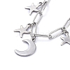 304 Stainless Steel Charm Bracelets BJEW-JB05130-2