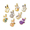 Painted Alloy Pendants PALLOY-P288-05G-1