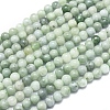 Natural Myanmar Jade/Burmese Jade Beads Strands G-D0001-08-4mm-1