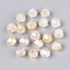 Transparent Spray Painted Glass Beads X1-EGLA-N018-4mm-09-2