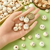 140Pcs 7 Styles  Printed Wood Beads WOOD-YW0001-14-4