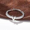S925 Sterling Silver Adjustable Letter Rings for Women RJEW-M068-01P-V-4