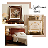 Rubber Wood Flower Carved Corner Decor AJEW-FH0009-26-5