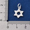 925 Sterling Silver Star of David Charms STER-G045-13S-3