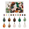 40Pcs 20 Style Natural & Synthetic Gemstone Pendants G-PJ0001-01-8