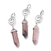 Natural Rhodochrosite Pointed Big Pendants G-D0021-01P-19-2