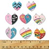 8 Sets 8 Styles Friendship Theme Alloy Enamel Split Pendants FIND-FS0002-31-5