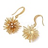 Brass Micro Pave Clear Cubic Zirconia Dangle Earrings for Women EJEW-JE07502-4