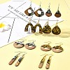 DIY Opaque Resin & Walnut Wood Earring Making Kits DIY-FS0007-84-7