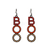 Halloween Alloy Rhinestone Dangle Earrings FS-WG03594-01-1