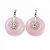 Natural Rose Quartz Pendants G-F640-F04-1