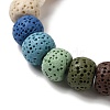 Natural Lava Rock Dyed Beads Strands G-Z036-A01-19-3