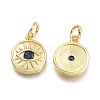 Brass Micro Pave Cubic Zirconia Pendants KK-P187-17B-G-2