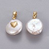 Natural Cultured Freshwater Pearl Pendants KK-L187-15G-2