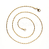 Vacuum Plating 304 Stainless Steel Coreana Chain Necklace NJEW-S420-006A-G-2