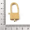 Brass Clear Cubic Zirconia Lobster Claw Clasps KK-Z078-48B-G-3