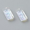 Embossed Glass Rhinestone Pendants GLAA-J101-07A-2