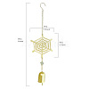 Halloween Spider Web Alloy & Iron & Eanmel Wind Chime PW-WGF44C9-02-1