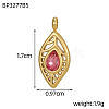 304 Stainless Steel Pave Cubic Zirconia Pendants CU-OY001-37G-2