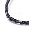 Trendy Braided Imitation Leather Bracelet Making X-BJEW-S076-002-3