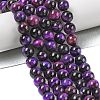 Grade AB Natural Tiger Eye Beads Strands G-B133-A02-6MM-04-3